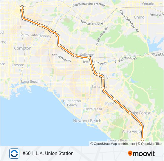 OC LINE Train Line Map
