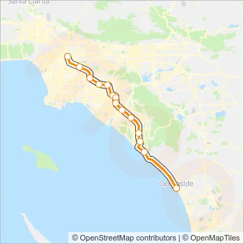 OC LINE Train Line Map
