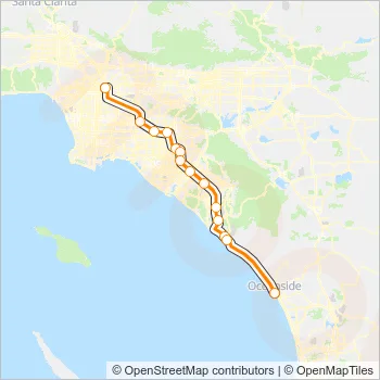 OC LINE Train Line Map