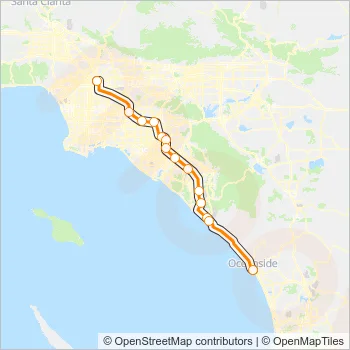 OC LINE Train Line Map