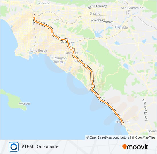 OC LINE Train Line Map