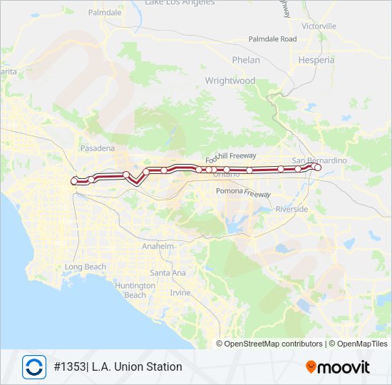 SB LINE Train Line Map