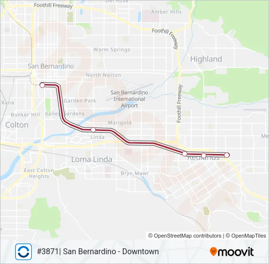 SB LINE Train Line Map