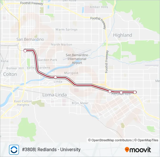 Mapa de SB LINE de tren