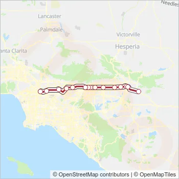 SB LINE Train Line Map