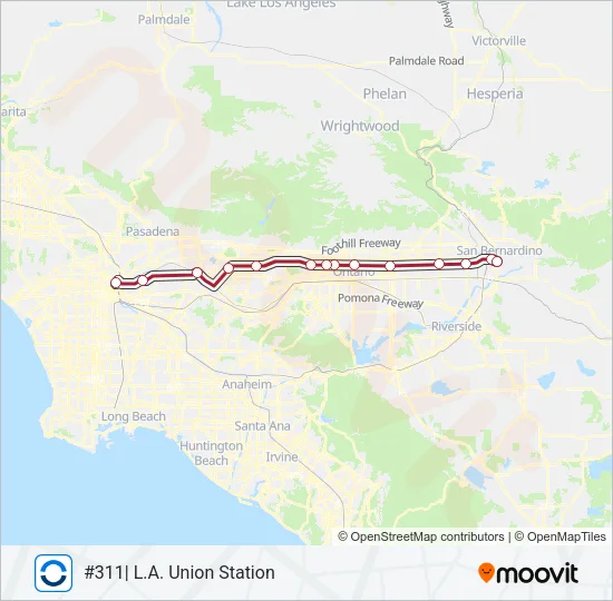 SB LINE Train Line Map