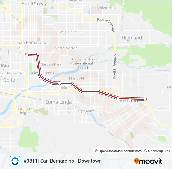 SB LINE Train Line Map