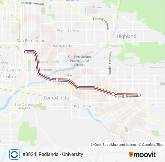 SB LINE Train Line Map