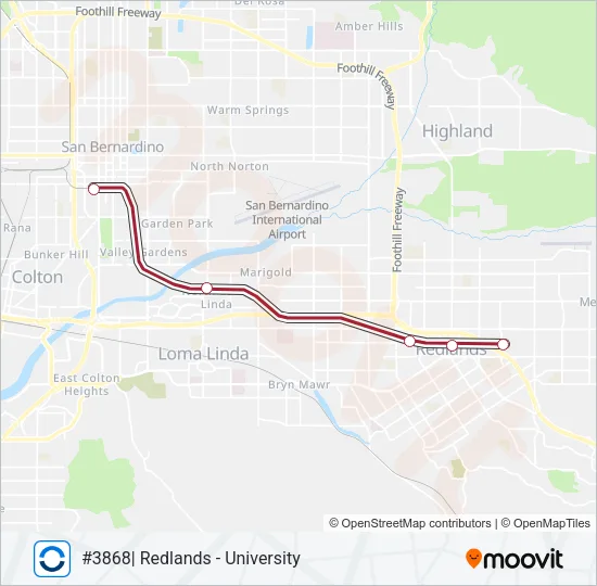 SB LINE Train Line Map