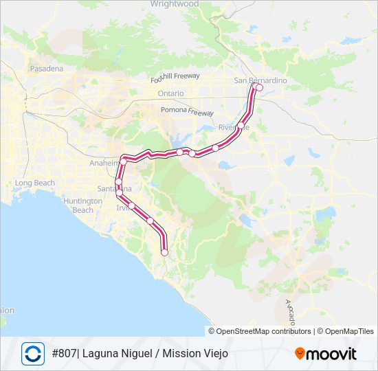 IE-OC LINE Train Line Map