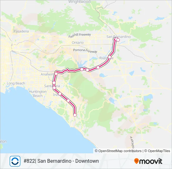 IE-OC LINE Train Line Map