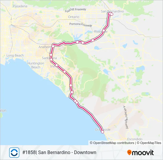 IE-OC LINE Train Line Map