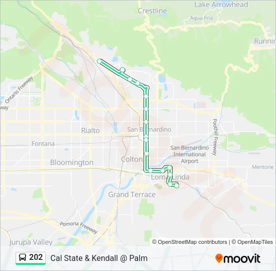 202 Bus Line Map