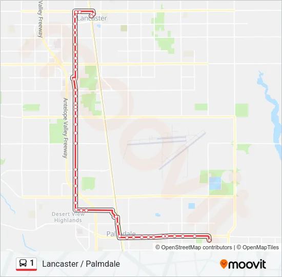 1 Bus Line Map