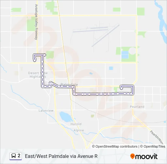 2 Bus Line Map