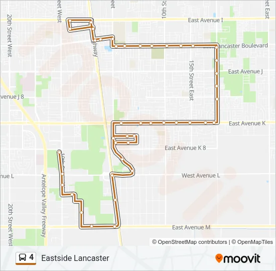4 Bus Line Map
