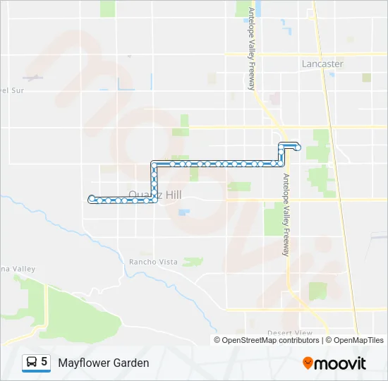 5 Bus Line Map