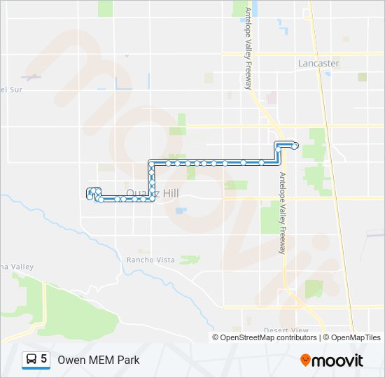 5 Bus Line Map