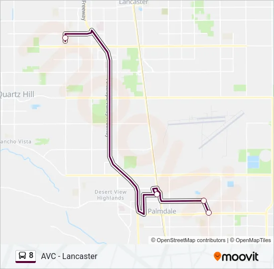 8 Bus Line Map