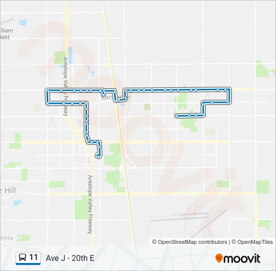 11 Bus Line Map