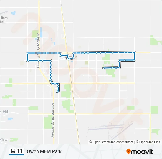 11 Bus Line Map