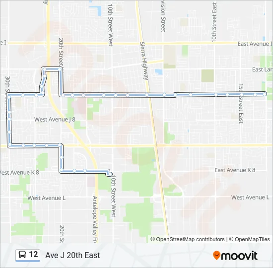 12 Bus Line Map