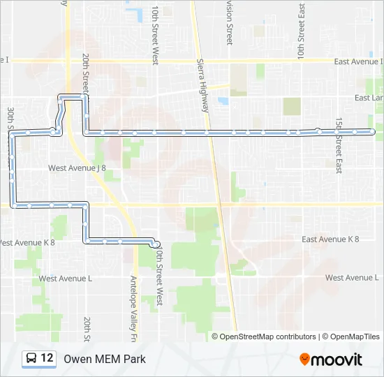 12 Bus Line Map