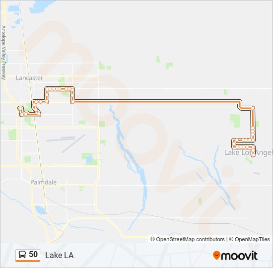 Mapa de 50 de autobús