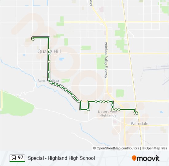 Mapa de 97 de autobús