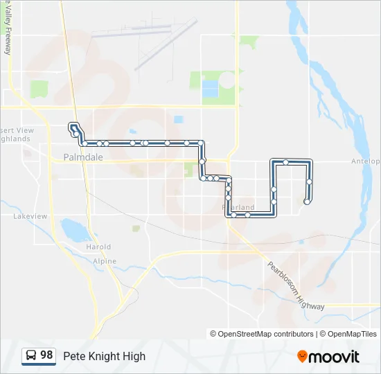 98 Bus Line Map