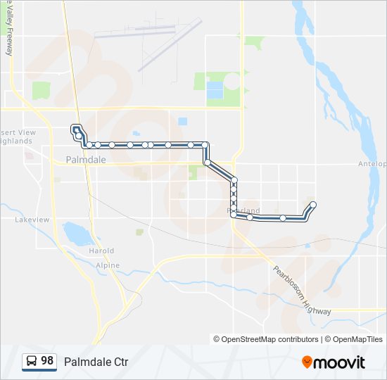 Mapa de 98 de autobús