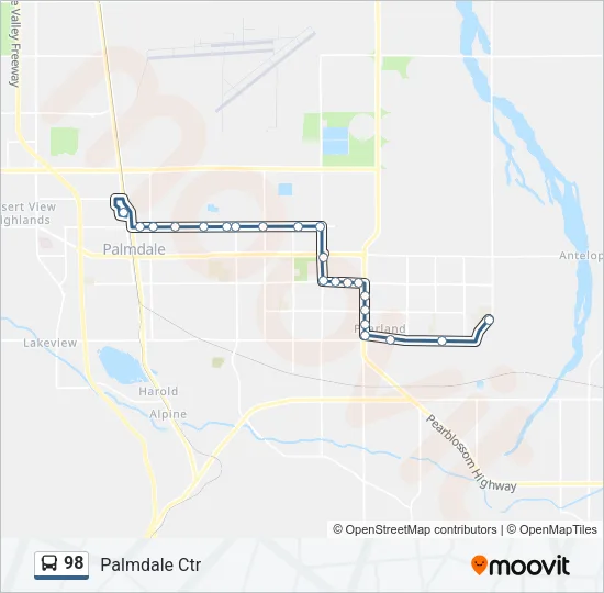 98 Bus Line Map