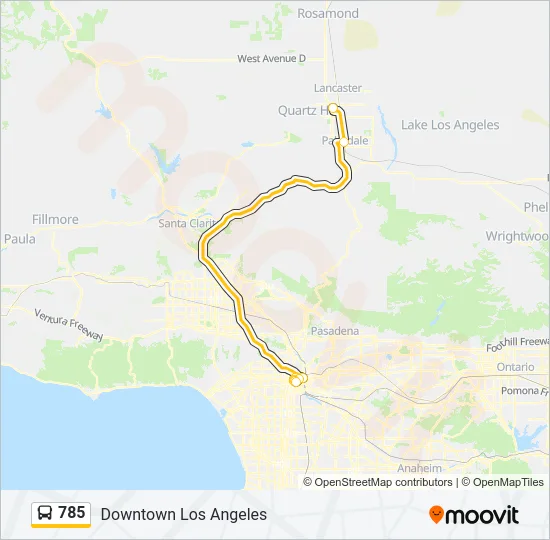 785 Bus Line Map