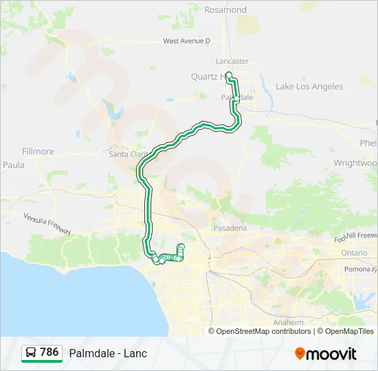 786 Bus Line Map