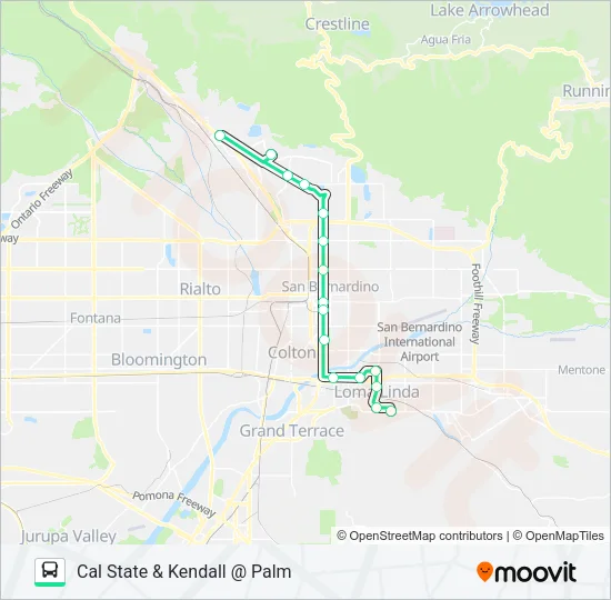 SBX GREEN LINE Bus Line Map
