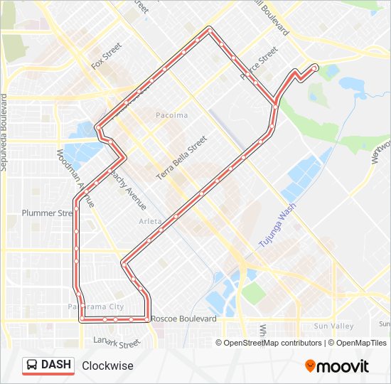 Ruta DASH: horarios, paradas y mapas - Clockwise (Actualizado)
