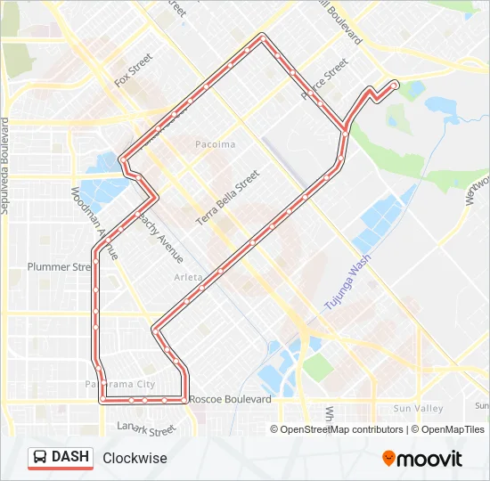 DASH Bus Line Map