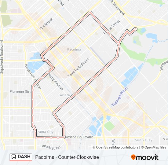 DASH Bus Line Map