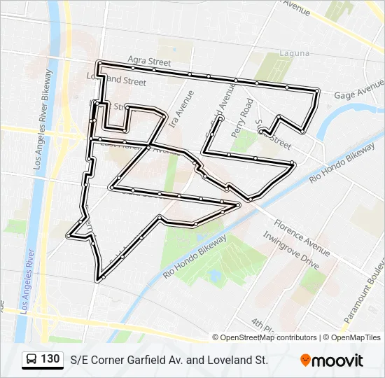 130 Bus Line Map