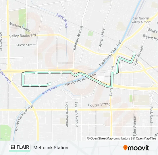 FLAIR Bus Line Map