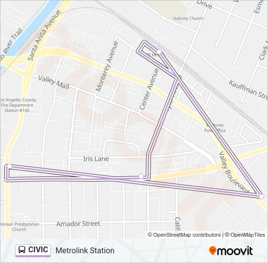 CIVIC Bus Line Map