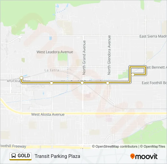 GOLD Bus Line Map