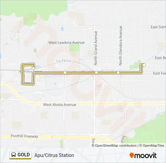 GOLD Bus Line Map