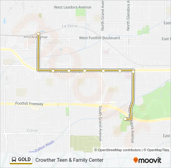GOLD Bus Line Map
