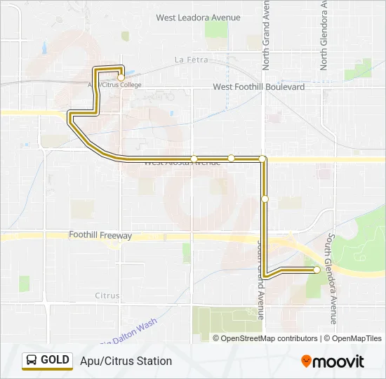 GOLD Bus Line Map