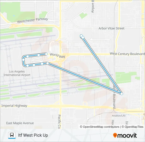 LAX ECONOMY PARKING Bus Line Map