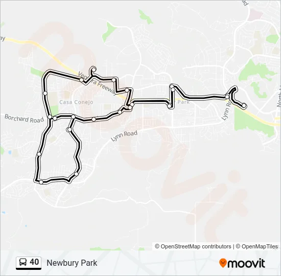 40 Bus Line Map