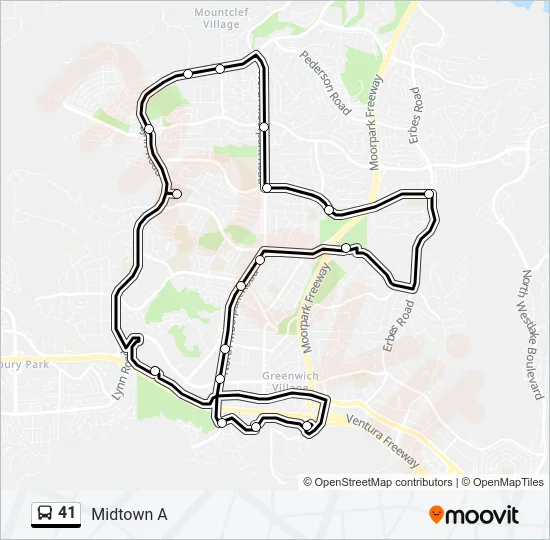 41 Bus Line Map