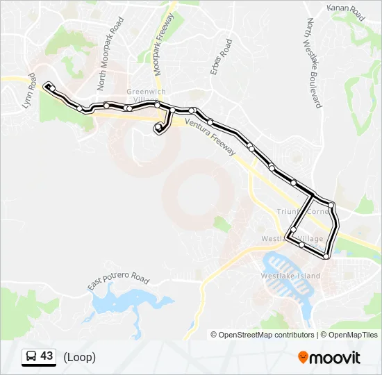43 Bus Line Map