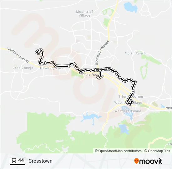 44 Bus Line Map